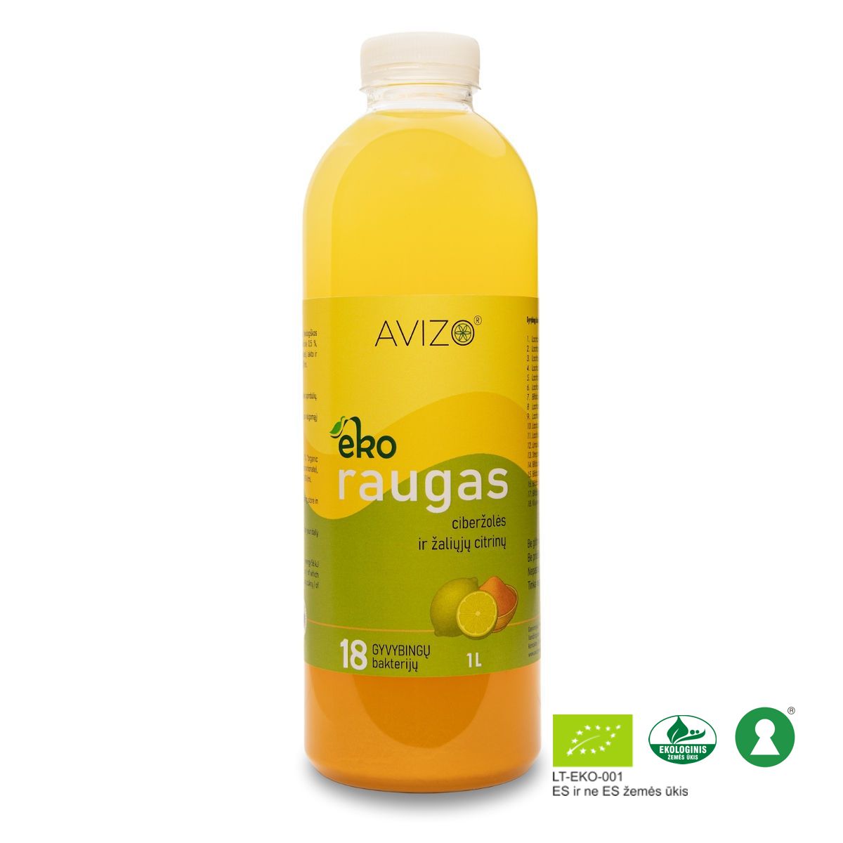 Ekologiškas ciberžolės ir žaliųjų citrinų raugas – 1000 ml