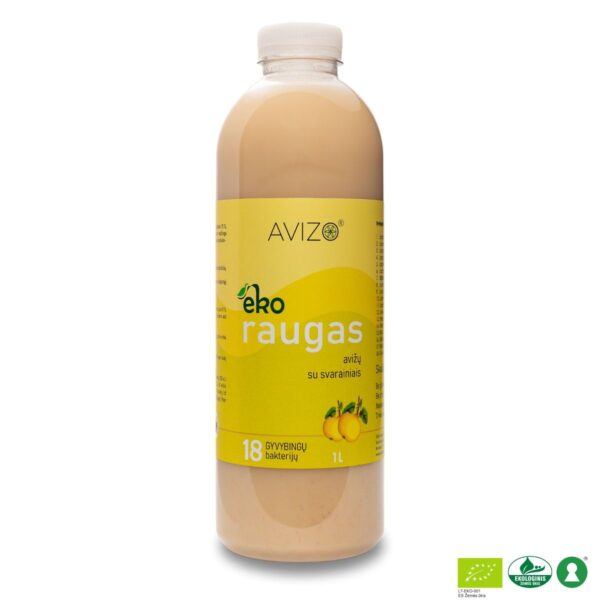 Ekologiškas avižų raugas su svarainiais - 1000ml
